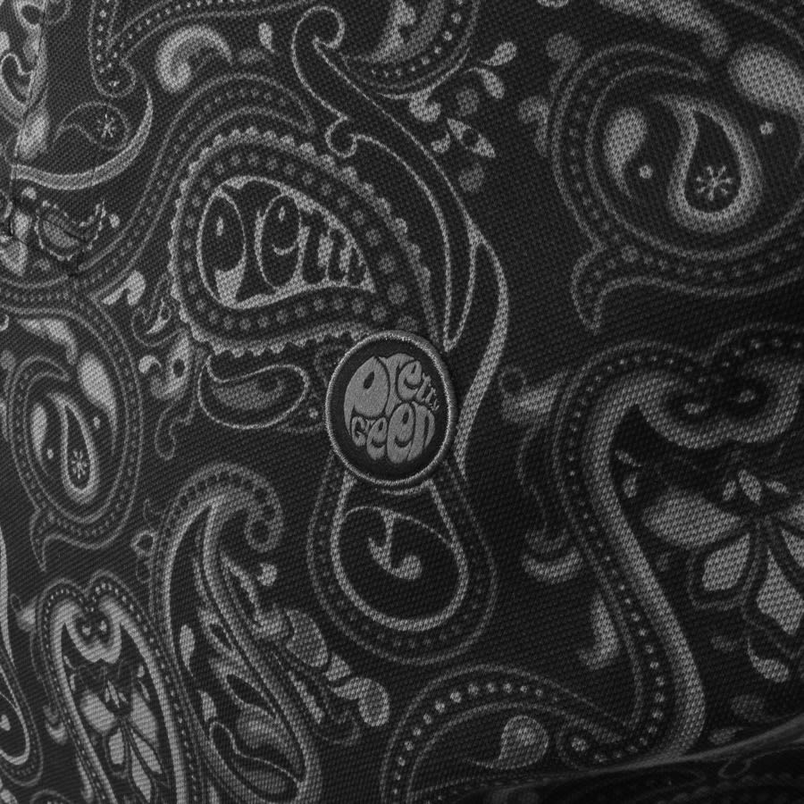Alternative Image for ProductPretty Green Paisley Polo T Shirt Black3